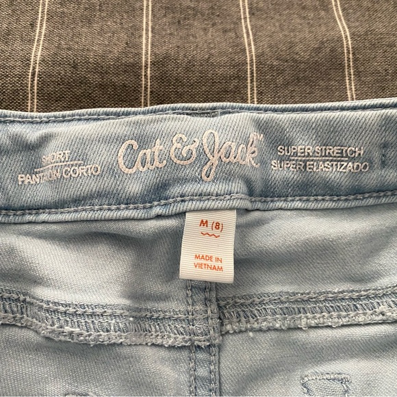 Cat & Jack Girls 8 Super Stretch Jean Shorts - Picture 3 of 5